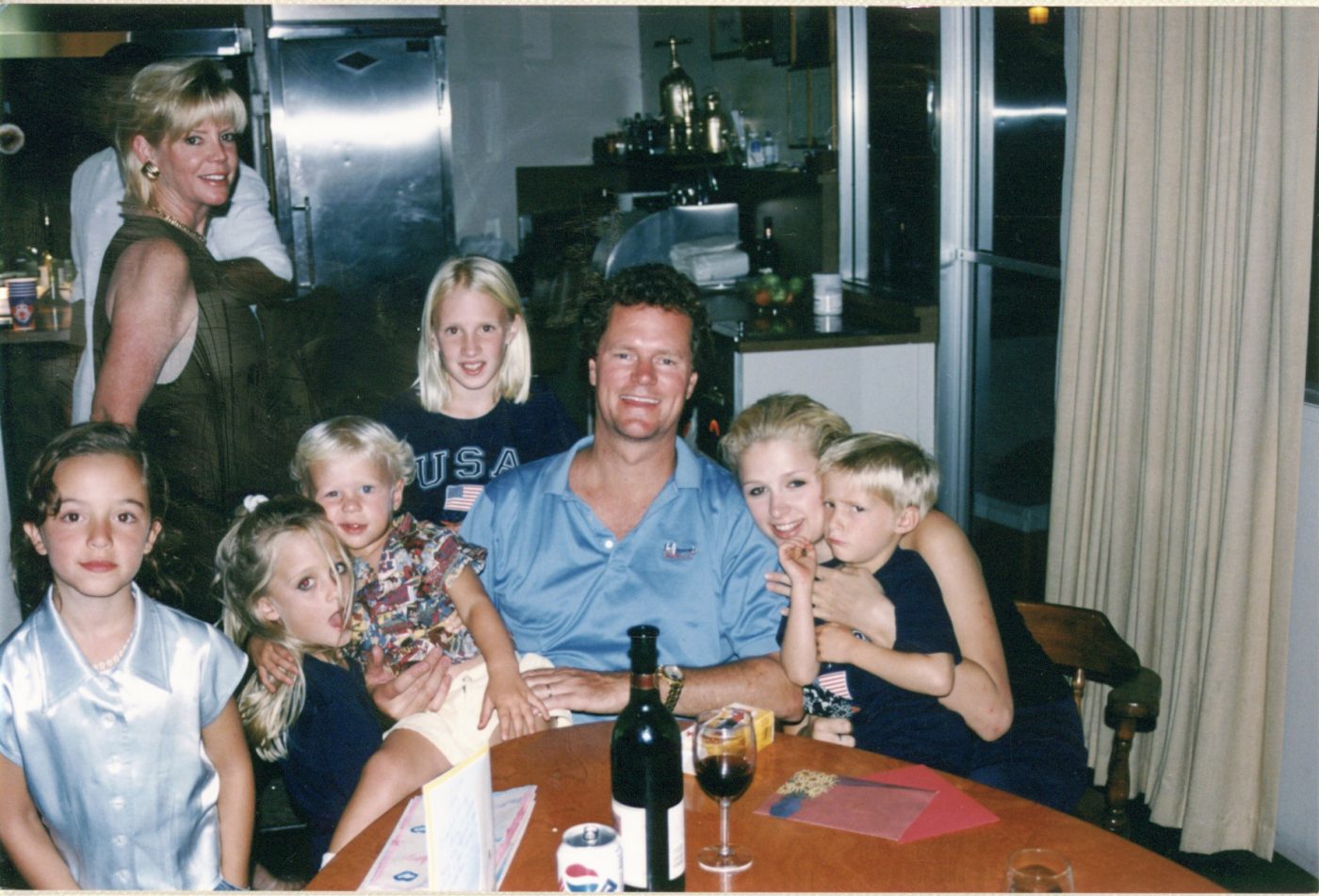 Paris with her dad, siblings and cousins